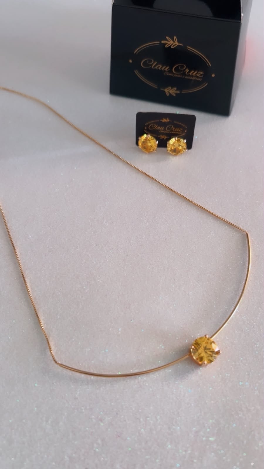 Conjunto Ponto de Luz Amarelo Citrino